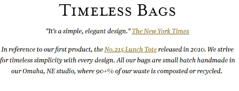 Artifact Bags Made in USA