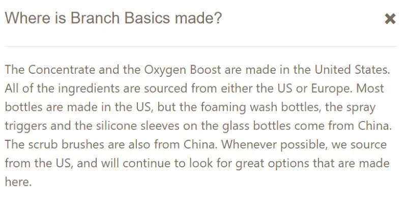 Branch Basics Laundry Detergents Made in USA