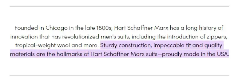 Hart Schaffner Marx Suits Made in USA