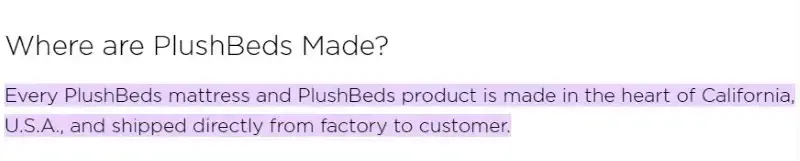 PlushBeds Mattresses Made in USA