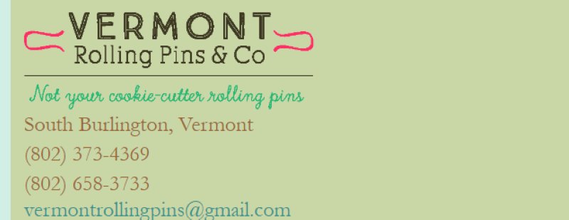 Vermont Rolling Pins & Co Made in USA