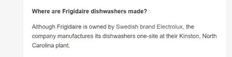 Where are Fridigaire Dishwashers Made 3